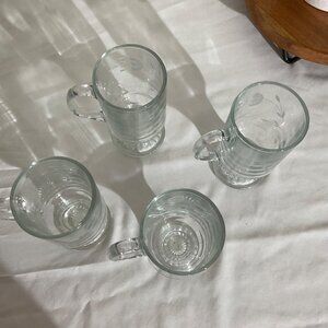 Vintage Princess House Heritage Design Irish Coffee Mugs set of 4